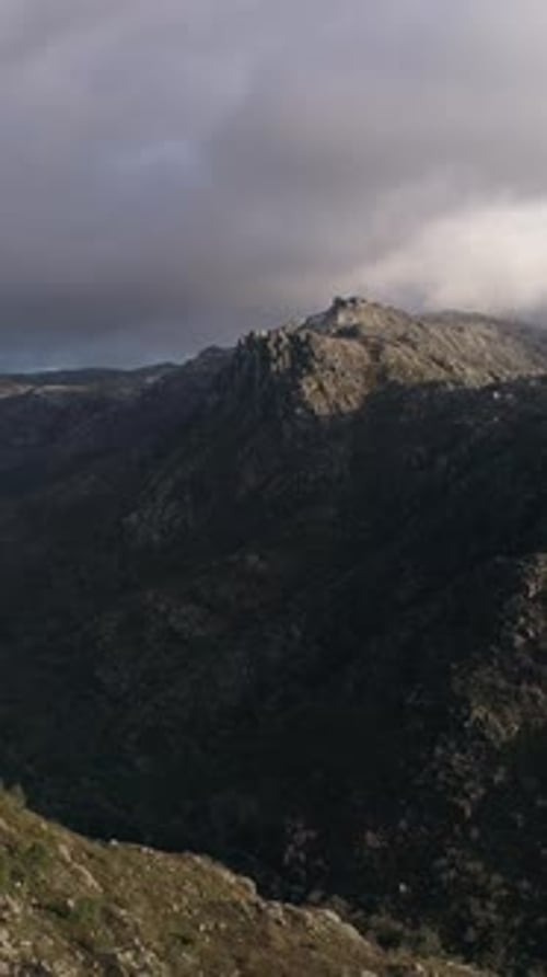 Vertical Video of Mountain Top Aerial View