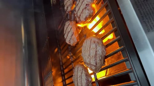 Vertical Short of American Barbecue Food on Hot Grill