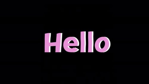 Pink Hello Text Animation with Playful Kinetic Typography