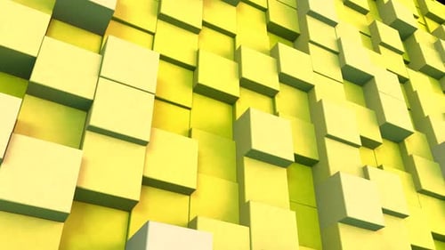 Cube Mosaic Background Yellow V2