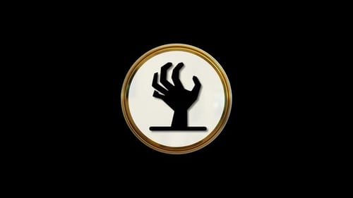 Halloween Candy Hand Circle Icon Loop Animation