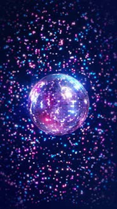 Electronic Music Party Disco Ball Purple Stage Festive Disco Ball Disco Ball Mirror Rays Ceiling