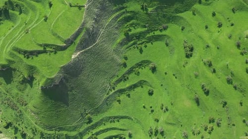Aerial View of Stunning Green Terraces in Dagestan