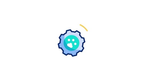 Minimalist Gear Icon with Loading Animation