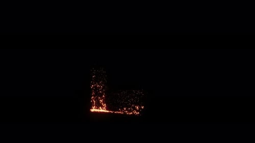 Abstract Glowing Particle Line Transition Reveal