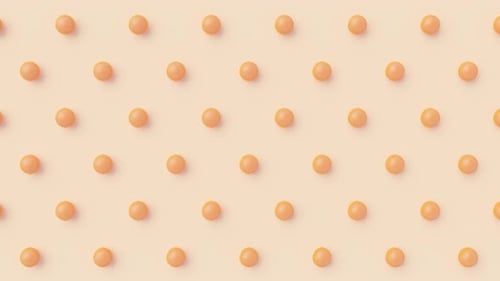 Pulsating Orange Spheres Seamless Geometric Background Loop