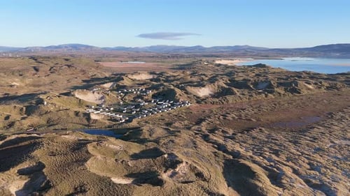 Aerial View of the Beautiful Coast at Rosbeg in County Donegal Ireland