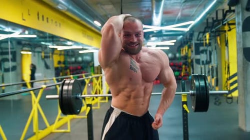 Handsome Bodybuilder In Gym