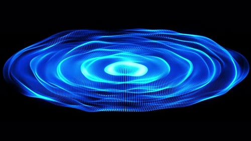 Abstract Blue Digital Wave Loop