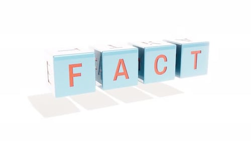 Fake Vs Fact on White Bg Able to Loop Endless