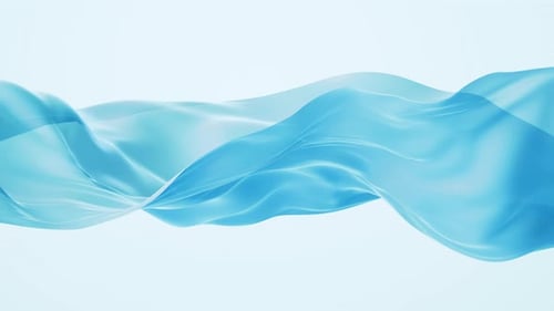 Abstract Fluid Blue Cloth Flowing Motion Background
