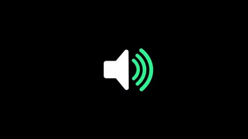 Animated Speaker Icon Emitting Sound Waves