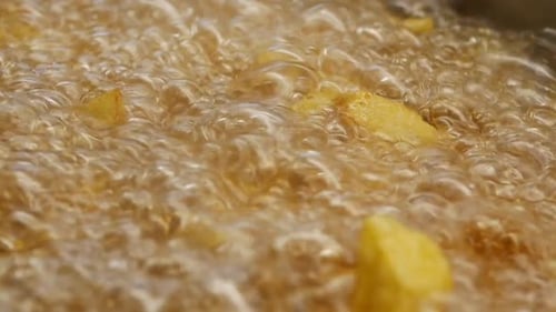 Golden Crispy Frying in Hot Oil