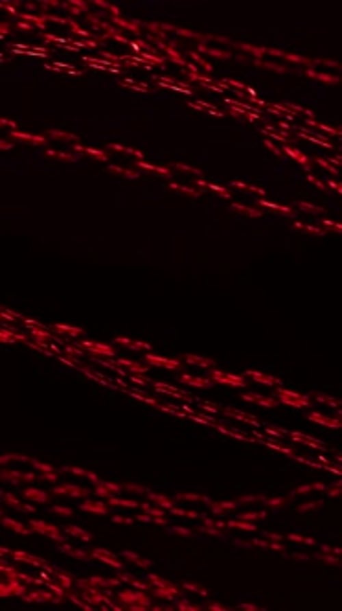 Glowing Red Chains Abstract Dynamic Background Animation