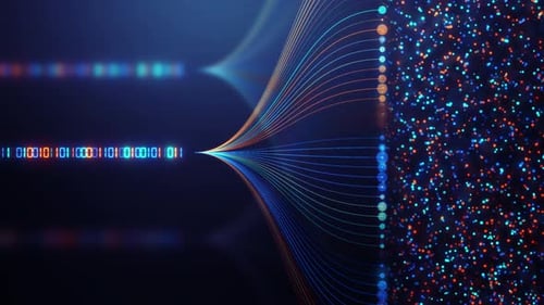 Abstract Futuristic Data Stream and Network Connection