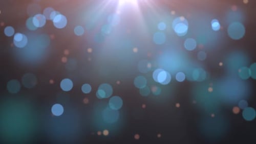 Particules abstraites et animation de fond bokeh rond