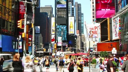 NEW YORK CITY - MAY 20: Time Lapse of Times Square Traffic