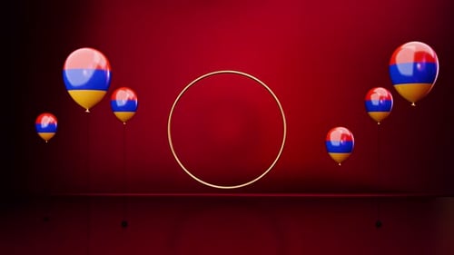Ballons de pays arméniens et scène de production