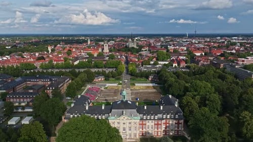 Aerial view of University of Münster , Germany