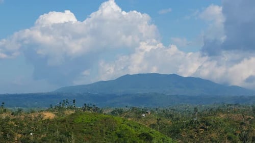 Lush Green Landscape with Distant Mountains