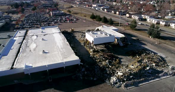 A totally destroyed department store at a mall., Buildings Stock ...