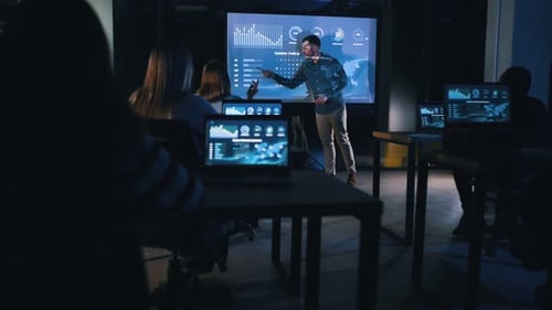 Corporate Meeting With a Data Presentation