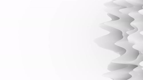 Minimalist Fluid White Organic Wave Motion Background