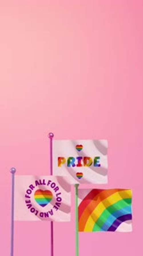 Animated Pride Flags for Diversity and Love