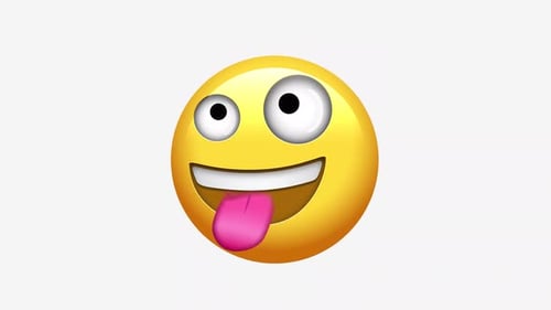 Wacky Crazy Eyes Tongue Out 3D Animated Emoji