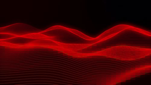 Abstract Flowing wave lines red background