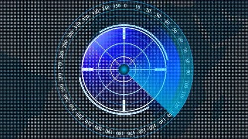 technology radar scanning Hud animation ,interface sonar radar screen 4k video circle template