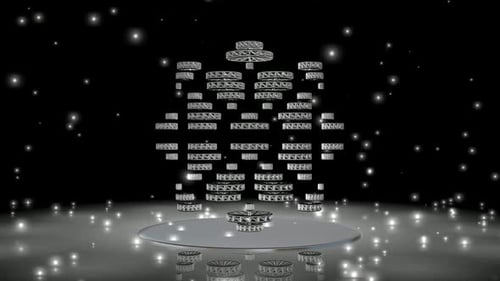 Elegant 3D Rings Forming Abstract Geometric Structure Animation