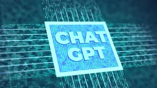 ChatGPT AI Technology Abstract Digital Background Animation