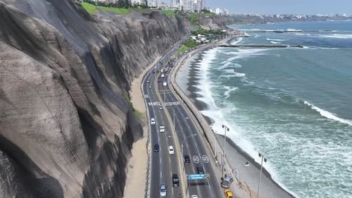 Lima Skyline At Miraflores In Lima Peru.