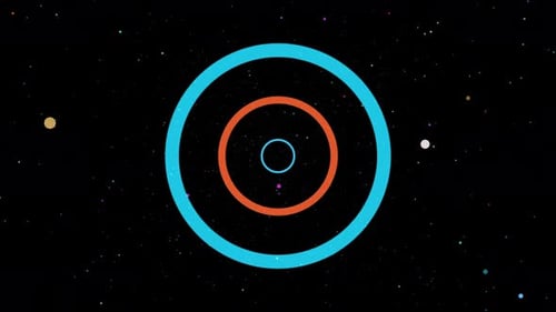 Abstract Plasma Circle Particle Fly Through Loop