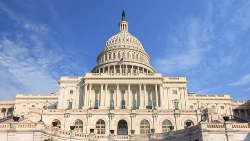 4K time lapse of the United states capitol building.