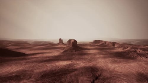 Desert Landscape Captured From an Aerial Perspective