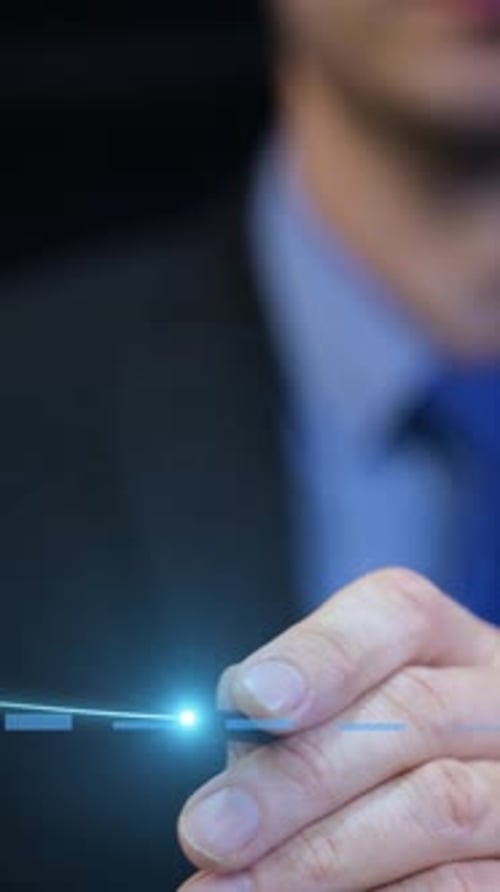 Hand Drawing Increasing Bar Graph and Line