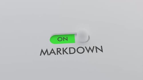Switching on the MARKDOWN switch