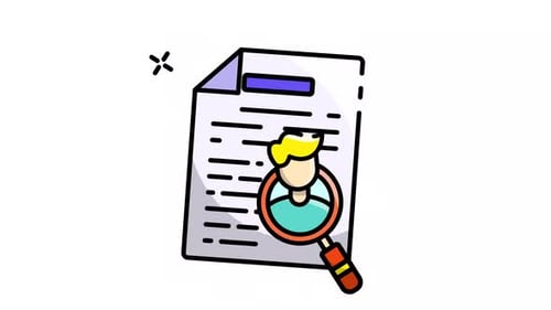 Animated Resume Search Icon for Corporate Applications