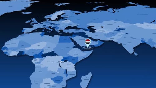 Animated World Map Location Pinpoint With Zoom