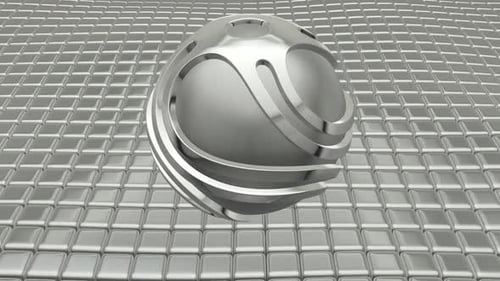 Luxus-Hintergrund mit schwebenden silbernen Würfeln, Kugel, Exklusiv, Reflexion, 3D-Render