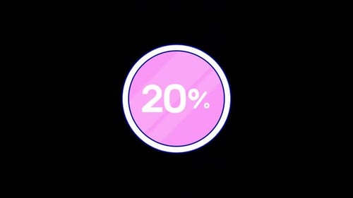 Modern Circular Percentage Counter Animation