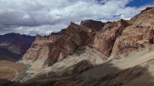 Aerial View of Rocky Mountains in Tibet Himalayas