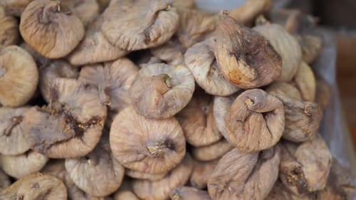 Dried Fig Fruit on on a Plate on Table