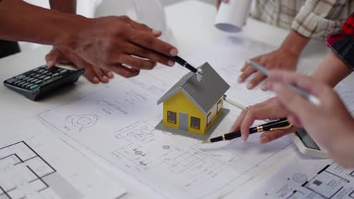 Working brainstorming for cost estimating on design architectural and engineering.