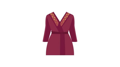Animated Flat Design Fashion Dress Reveal
