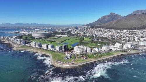 Cape Town Skyline At Cape Town In Western Cape South Africa.