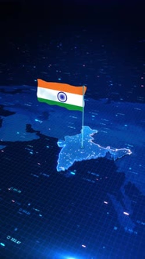 Día Nacional de la Bandera de la India el 15 de agosto. Ideal para la animación de tarjetas de felicitación que celebran la India