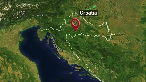 Croatia Country Zoom from Space